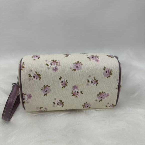 Coach Mini Rowan Crossbody Bag With Floral Print In Canvas/Chalk CAL69 NWT - Picture 6 of 12